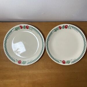 Corelle Farm Fresh Apple Dinner Plates 10 1/4" Set Of 2 Vintage 90’s Excellent